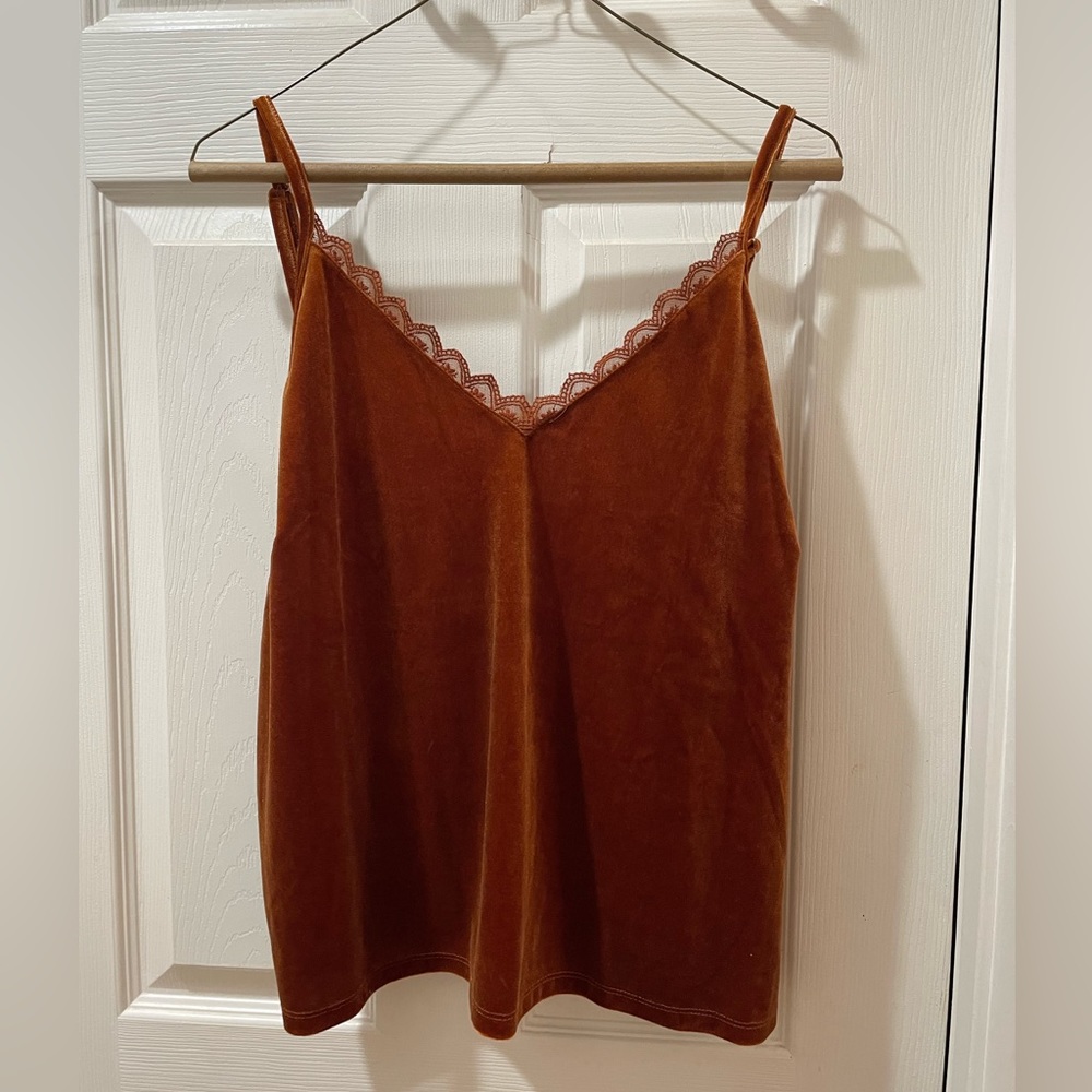 Burnt orange velvet tank from Rock & Roll Cowgirl